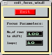Focus Parameter Window
