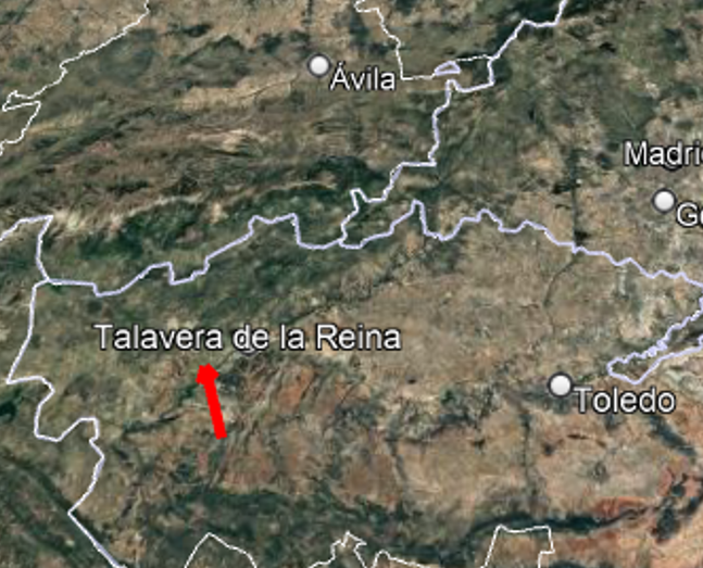 Trayectoria del bólido del 14 de octubre