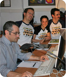 Academia de Calar Alto: el grupo POPIA en la sala de control