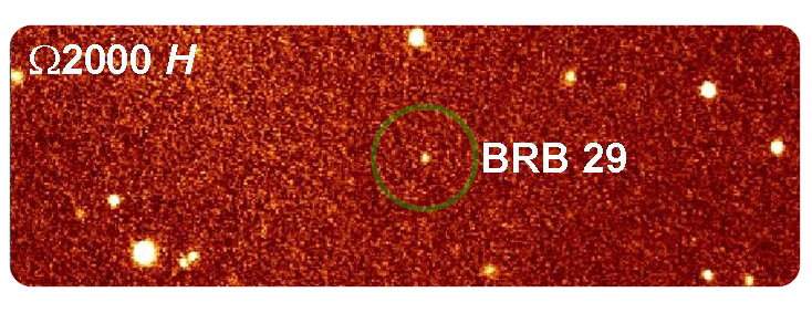 Enana marrón BRB 29 en las Pléyades vista con Omega-2000